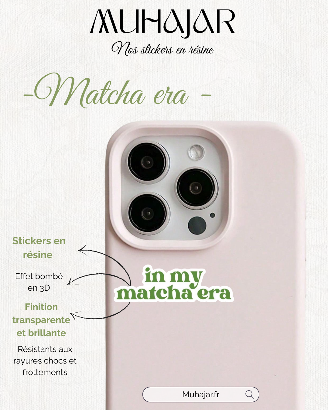 Stickers résine - Matcha era
