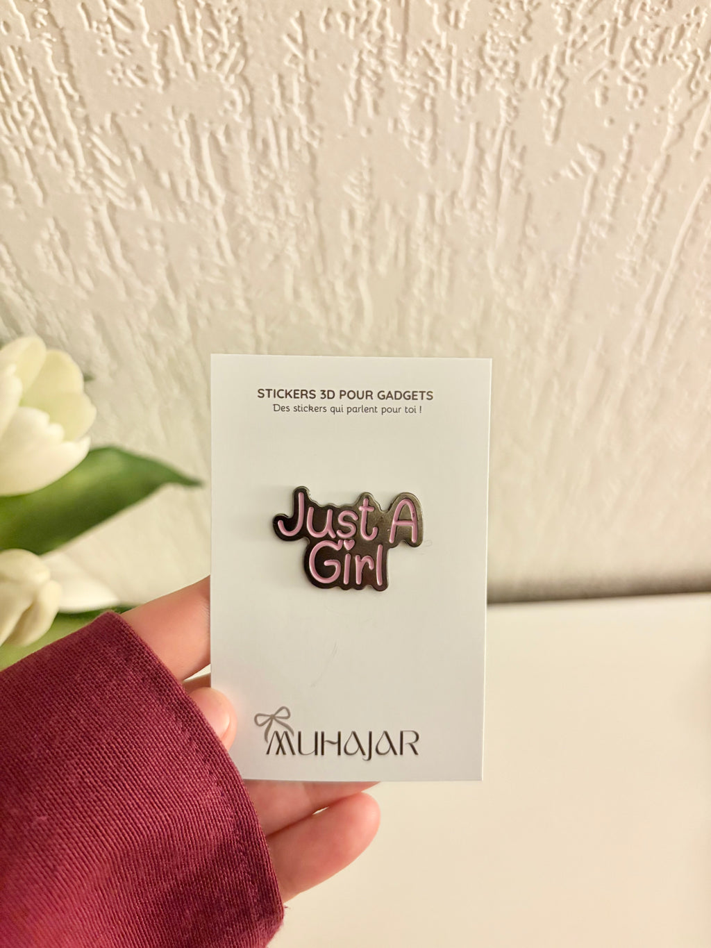 Stickers métal - Just girl