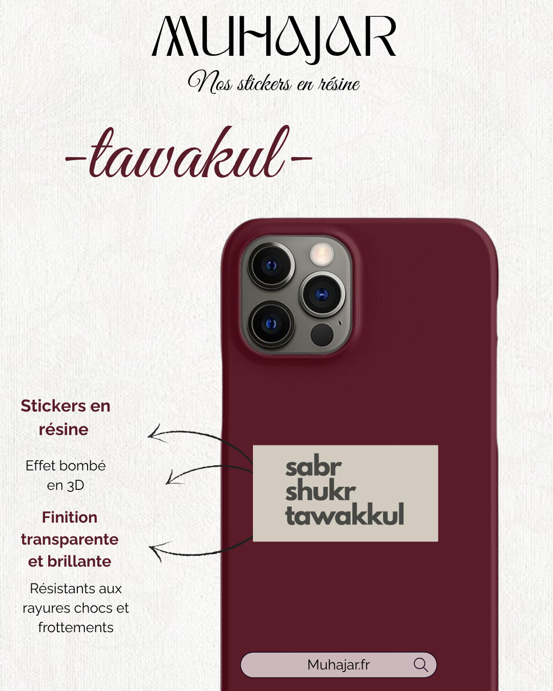 Stickers résine - Tawakul