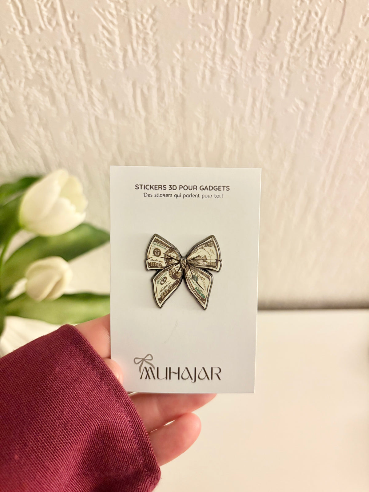 Stickers métal - Noeud Dollars