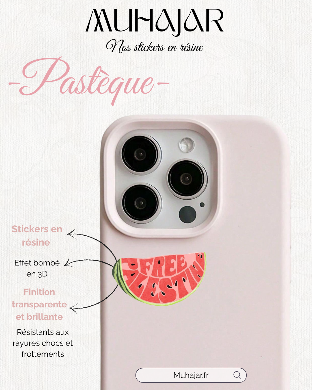 Stickers résine - Pastèque