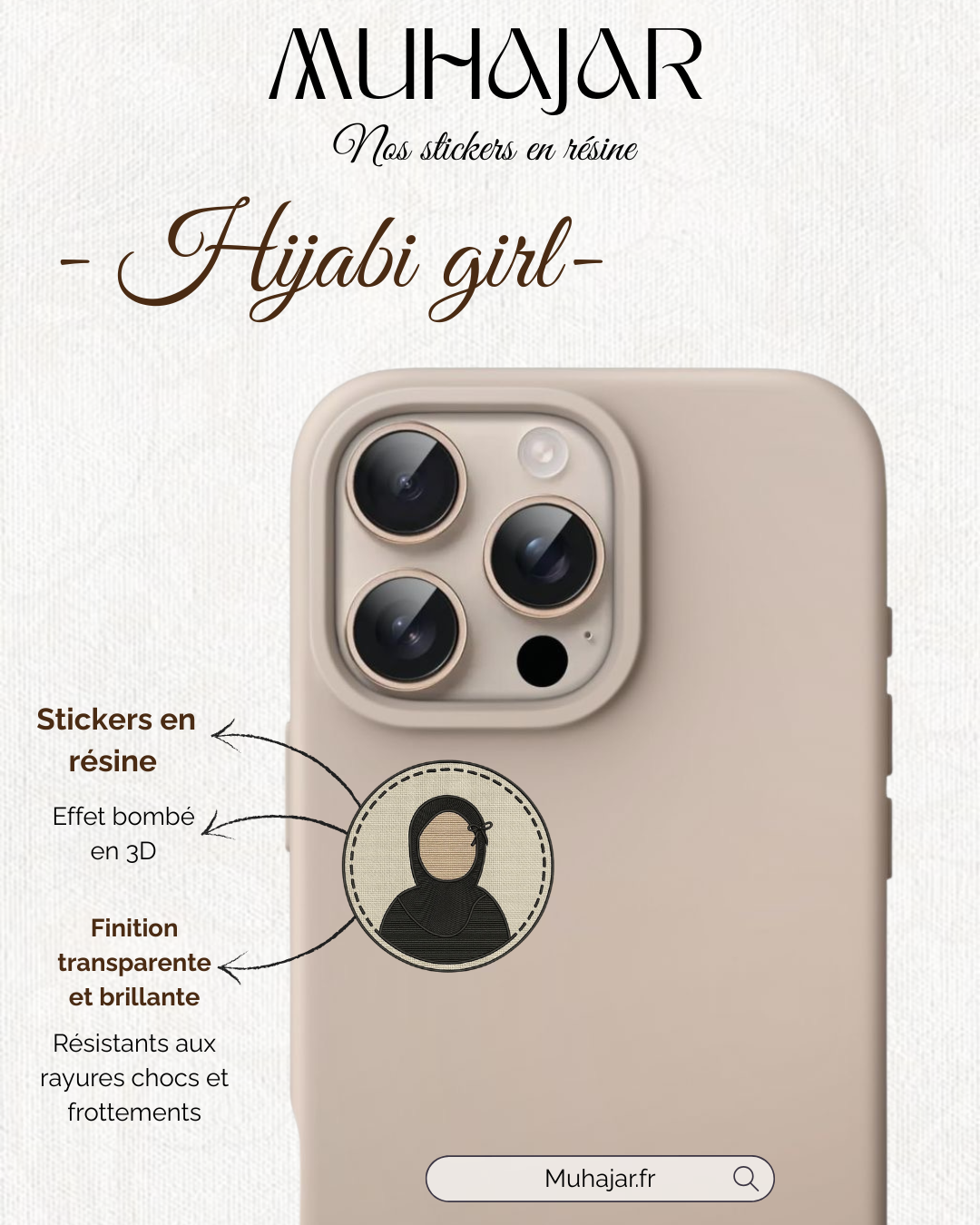 Stickers résine - Hijabi